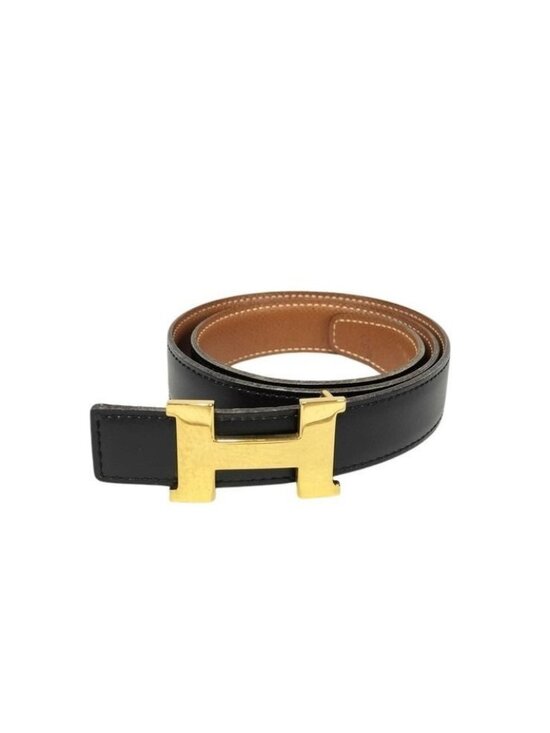 Hermes Belt Mini Constance Black Gold Leather Hhardware main image 4